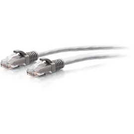 C2G 0,3 m Cat6a ungeschirmtes (UTP) flaches Ethernet Patchkabel mit Rastnasenschutz – grau