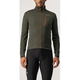 Castelli Go Jacke Military Green/Fiery Red M - Grün / M
