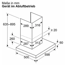 Siemens LC67BDN30 Wandhaube 60 cm Schwarz