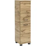 MÖBELPARTNER Badschrank Nora 144980 eiche landhaus 30,3 x 32,6 x 116,9 cm