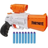 SR Fortnite Nerf Blaster - Spannhebel-Action mit 4 Darts - mit abnehmbarem Fernrohr und 8 Nerf Elite Darts - Für Jugendliche und Erwachsene