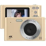 Digitalkamera für Kinder, 16-facher Digitalzoom, Vielseitige Digitalkamera, 2,5-Zoll-Bildschirm, Digitalkamera Im Taschenformat für Kinder und Jugendliche, 4K-Video, 48 MP Foto