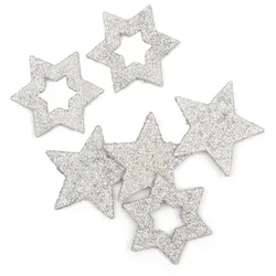Riviera Maison Glittering Star Weihnachtsdekoration Silber - (ØxH) 10x2.5 cm 