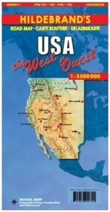 Hildebrand's Urlaubskarte Usa West. Usa The West. Usa L' Quest  Karte (im Sinne von Landkarte)