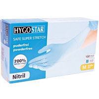 Hygostar Hygostar, Nitrilhandschuh Safe Super Stretch, blau