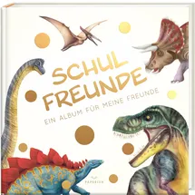 Paperish Verlag Schulfreunde - DINOSAURIER: ein Album für meine Freunde, Geschenk für Schultüte Einschulung, Schulanfang (Freundebuch Schule) PAPERISH®