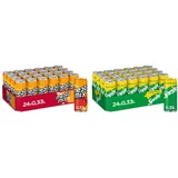 Mezzo Mix - prickelnd-erfrischendes Mischgetränk aus Cola und Orange Softdrink in stylischen Einweg Dosen & Sprite - spritziges Erfrischungsgetränk mit fruchtigem Geschmack aus Limetten und Zitronen