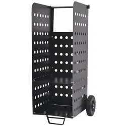 Kaminholzwagen 55 x 45 x 104cm Divit Feuerholzregal Stahl Kaminzubehör RE42 schwarz