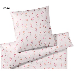 Elegante Bettwäsche Nappy - 135x200 cm + 40x80 cm	rose