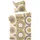 Traumschlaf Feinbiber Kreise Gold 240 x 220 cm + 2 x 80 x 80 cm