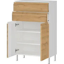 Germania Torrance Badkommode 60 x 97 x 34 cm Weiß/Eiche