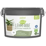 SCHÖNER WOHNEN-Farbe Naturell Wandfarbe Lehmfarbe  (Weiß, Matt, 2,5 l, Konservierungsmittelfrei)