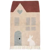 Atmosphera - Kinderteppich Haus - Baumwolle - 100x150 cm - Mehrfarbig