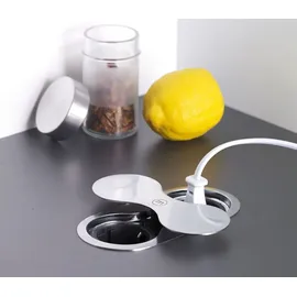 THEBO Einbausteckdose 2-fach Weiß