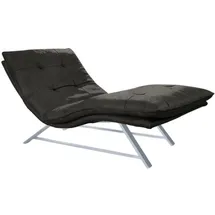 W.Schillig Relaxliege daily dreams Leder 95 x 91 x 170 cm grau mit Kissen
