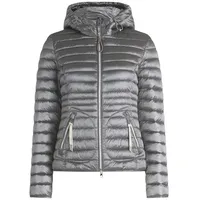 Cartoon Steppjacke mit Reißverschlusstaschen in hellgrau | Gr.: 44