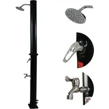 Melko Solardusche 35 Liter Gartendusche Schwarz Pooldusche Außendusche Campingdusche - Farbauswahl (Schwarz)