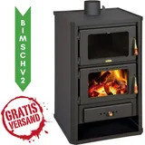 Kaminofen, Holzofen mit Backofen Prity, Modell FG, Leistung 14.2kW