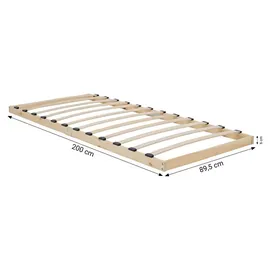 Homestyle4u Lattenrost mit Kopfteil verstellbar 90 x 200 cm