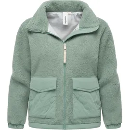 Ragwear "Arctika II", Flauschige Jacke aus Teddyfleece grün, S (36),