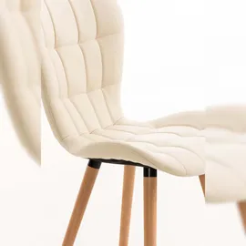 CLP 4er Set Esszimmerstuhl Elda Kunstleder