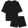 Hugo Pyjama MESH LOGO SHORT-SET Schwarz M (38)