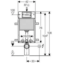 Geberit Kombifix Basic mit Delta UP-Spülkasten 12cm