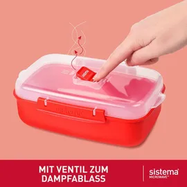 Sistema Frischhaltedose rechteckig rot 4 x 1,25 l
