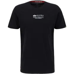 T-Shirt ALPHA INDUSTRIES "Alpha Industries Men - T-Shirts Alpha Wording T", Herren, Gr. 3XL, schwarz, Obermaterial: 100% Baumwolle, Kurzarm, Shirts