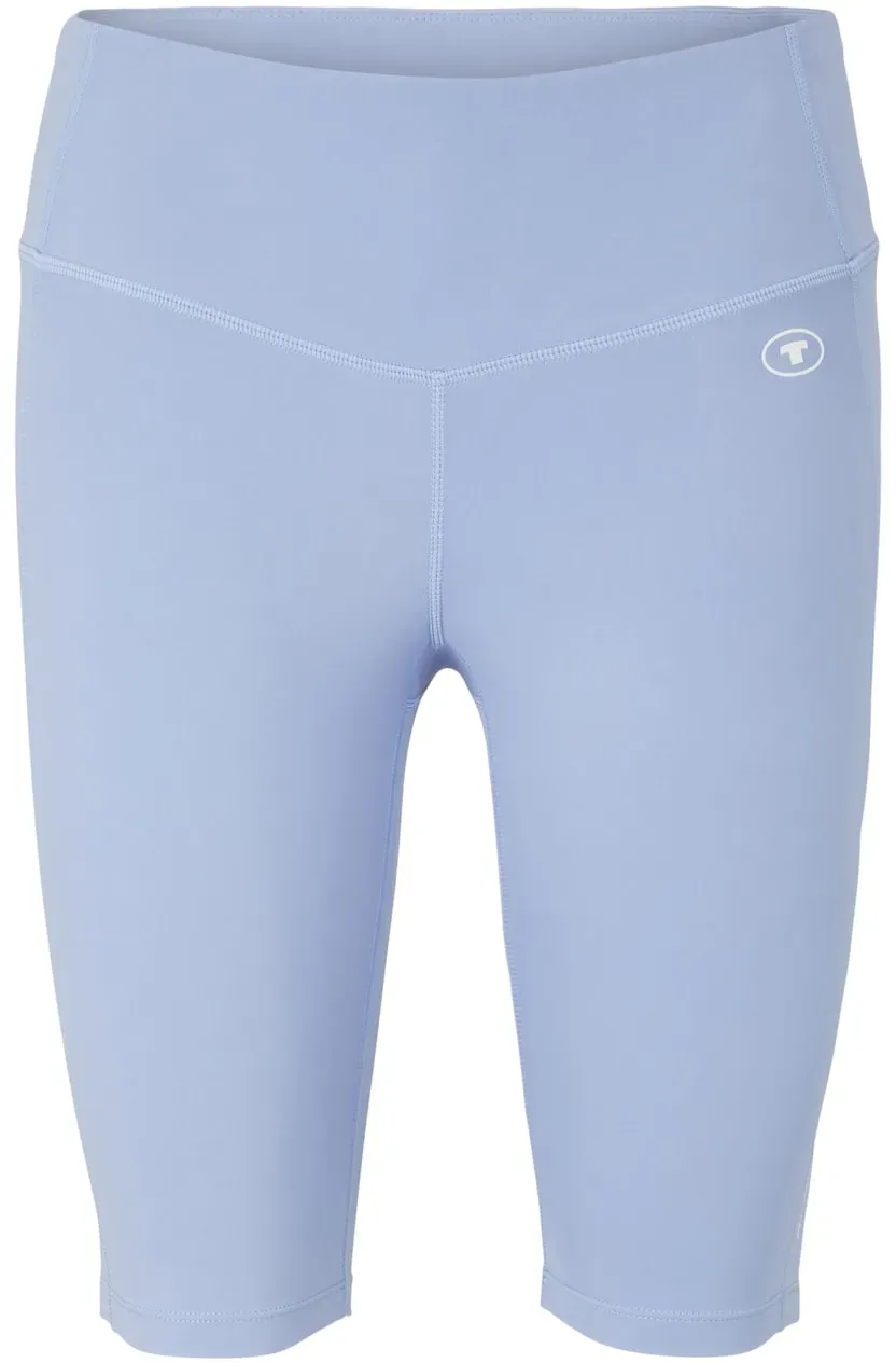 TOM TAILOR Damen Atmungsaktive Radlerhose, blau, Uni, Gr. M