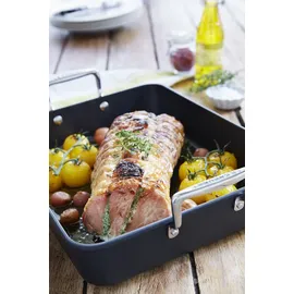Le Creuset Bratreine 35 x 27 cm Anthrazit/Silber