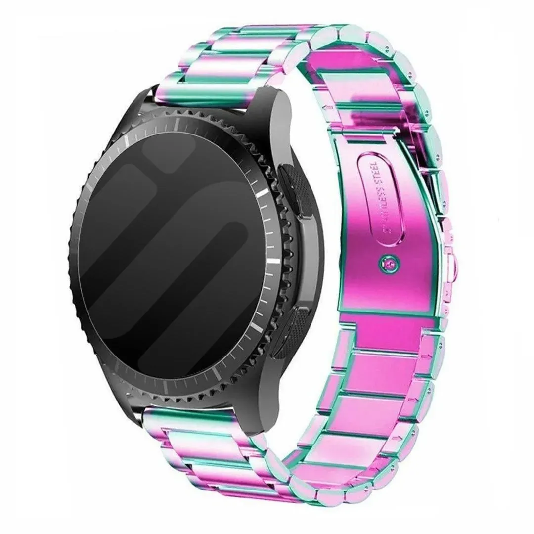 Strap-it Gard Pro Health Smartwatch 2+ Armband Stahl für Gard Pro Health Smartwatch 2+ - Regenbogen - Butterfly-Verschluss