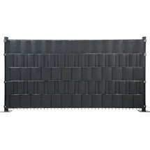 Floraworld Sichtschutzstreifen 251,5 x 19 cm grau PVC