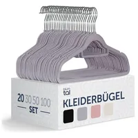 Blumtal Kleiderbügel 20 Stück - Kleiderbügel Samt 360° drehbar