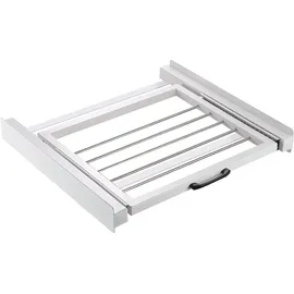 [en.casa] Verbindungsrahmen für Waschmaschine/Trockner mit Handtuchhalter - Weiß