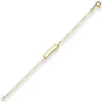 Schmuck Krone Goldarmband 1,9mm Id-Armband Figarokette diamantiert aus 585 Gelbgold 14cm, Gold 585 goldfarben