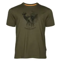 Pinewood T-Shirt Roe Deer, olive, XXL