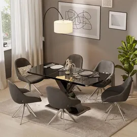Vicco Chinto 120 x 76 x 80 cm schwarz