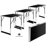 ASKON Multifunktionstisch Profi 3- teilig, 100 x 60 cm, Tapeziertisch 30kg Tragkraft je Tisch Mit Ausziehfunktion Klapptisch Flohmarktisch Beistelltisch Mehrzwecktisch Campingtisch höhenverstellbar