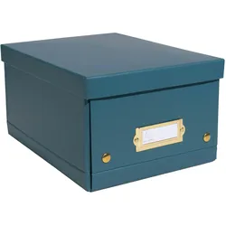 Exacompta 62253E 5x Ablagebox, flach geliefert 20x26x15cm, Neo Deco - Blaugrün