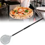 Molbory Pizzaschieber: 6 Zoll Harteloxierte-pizzaschaufel, Hart Aluminium Perforierter-Pizzaschieber 80cm abnehmbarem Metallgriff für Hausgemachtes-Brotliebhaber