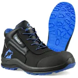 BWOLF Spire Arbeitsschuhe Herren S3 High Sicherheitsschuhe Herren S3 wasserdicht, ölbeständig, rutschhemmend mit 4x4 Grip Technologie mit ergonomischer Wechselsohle (HIS3Blau/Schwarz HI, 47) - 47 EU