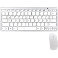 GeneralKeys Keyboard: Set: Schlanke Funk-Tastatur mit Scissor-Tasten im Alu-Look & Funk-Maus (Tastatur für Laptop, Kabellose Tastatur, Kabelloses)