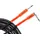 Ortega Guitars Economy Series Cable - Instrumentenkabel - Länge 1,5 m - Gewinkelt und Gerade - Mantel aus Nylon, Schwarz und Orange (OECI-5)
