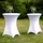 Baumarktplus 2er Set Stehtischhusse Stretch weiß Ø 80cm Tischhusse