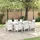 vidaXL Garten Essgruppe 9 pcs Weiß Polt Rattan - Weiß