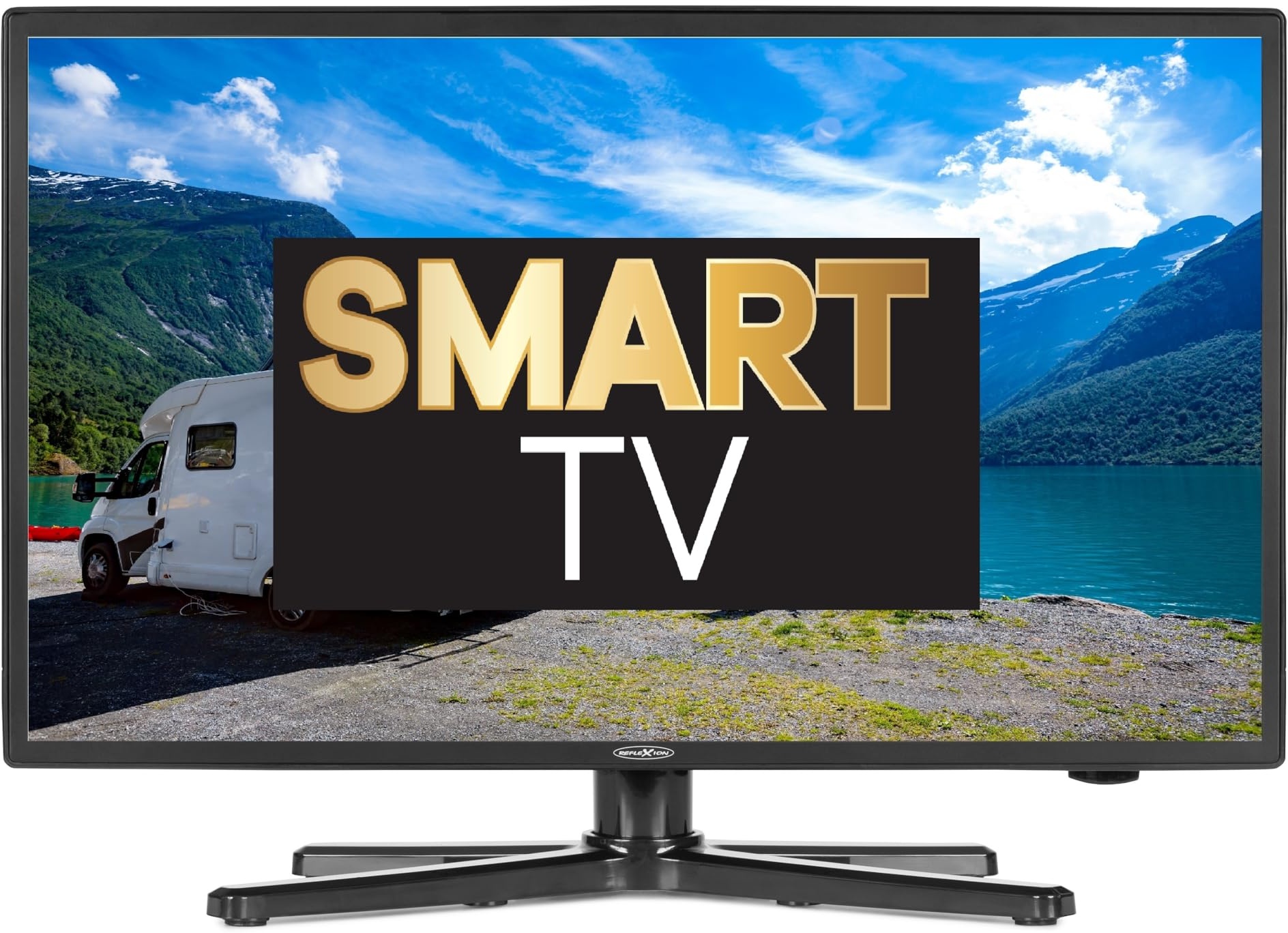 REFLEXION 24" Smart LED-TV LEDW24i+ mit DVB-T2 HD, DVB-C, DVB-S2, CI+Slot und Bluetooth für 12/24/230V