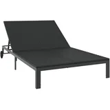 vidaXL Sonnenliege 206 x 62,5 x 74 cm Schwarz