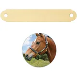 iMARC Pferdeschild mit Gravur mittel für Halfter, Trense, Stall