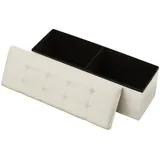 Vevor Sitzhocker Faltbar mit Stauraum 11 x 38 x 38 cm Beige